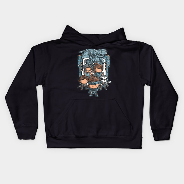 Metal Cute Solid Kids Hoodie by jml2art